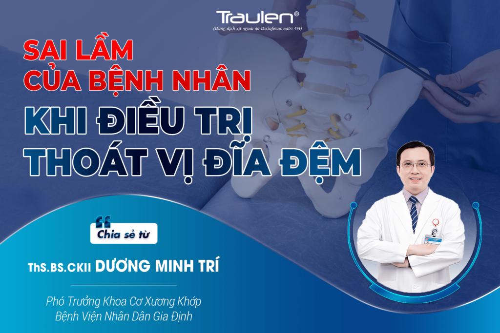 Sai lầm của bệnh nhân khi điều trị thoát vị đĩa đệm 14 sai lam cua benh nhan thoat vi dia dem banner min