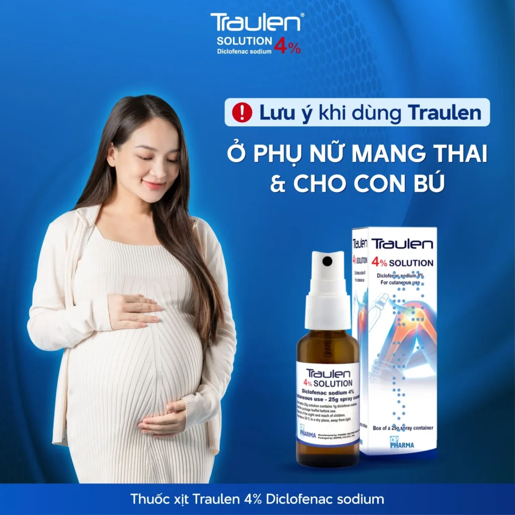 traulen diclofenac phu nu mang thai
